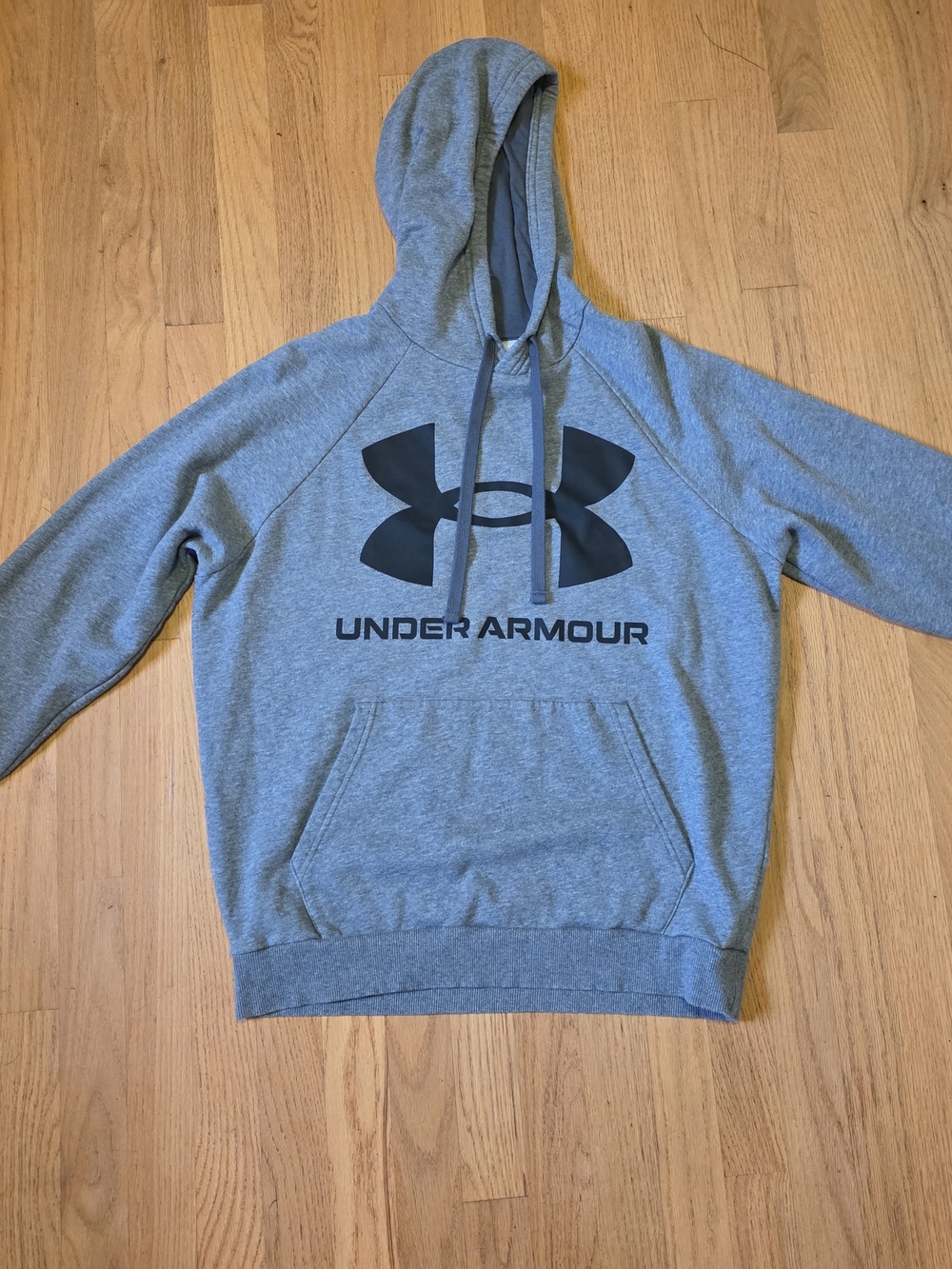 Under Armour Gray Hoodie with Large Black Logo